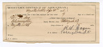 Certificate, of employment for R.S. Gagan, guard, in charge of Alx Te-hee, U.S. prisoner; C. Connelley, deputy U.S. marshal; attached to voucher, U.S. v. Alx Te-hee; includes cost of warrant, mileage, and subpoenas; E.B. Harrison, U.S. commissioner; Robert Thompson, John Wilson, and William Silcox, witnesses; R.S. Bunch, posse comitatus