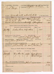 Voucher, U.S. v. Dock Harper, assault with intent to kill; includes cost of subsistence for self and horse, feeding prisoner and mileage; W.H. Arnold, deputy U.S. marshal; Stephen Wheeler, U.S. commissioner; Aaron Cansey, Charles Gray, One Kurebrough, witnesses; J.E. Arnold, posse comitatus; Henry Wallace, guard