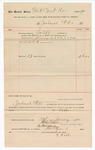 Voucher, to Zachariah Wells; includes cost of services rendered as bailiff; Stephen Wheeler, U.S. clerk of court; J.M. Dodge; Jacob Yoes, U.S. marshal