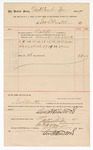 Voucher, to George S. Winston; includes cost for services rendered as bailiff for court; Stephen Wheeler, U.S. clerk of court; I.M. Dodge, deputy clerk; Jacob Yoes, U.S. marshal