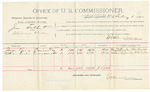 Voucher, U.S. v. Jess Tolbert, introducing whiskey; includes costs of per diem and mileage; George Ross, William Doris, witnesses; George Cooper, witness to signatures; Jacob Yoes, U.S. marshal; E.B. Harrison, U.S. commissioner; Stephen Wheeler, U.S. clerk of court