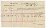 Voucher, U.S. v. George Waller, introducing spirituous liquors; includes costs of per diem and mileage; Robert Couch, James C. Chittin, witnesses; Jacob Yoes, U.S. marshal; E.B. Harrison, U.S. commissioner; Stephen Wheeler, U.S. clerk of court