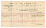 Voucher, U.S. v. Grant Pulliam, introducing spirituous liquors; includes costs of per diem and mileage; Thomas Anderson, J.L. Anderson, witnesses; R.B. Cucknin, witness to signature; Jacob Yoes, U.S. marshal; Stephen Wheeler, U.S. commissioner and clerk