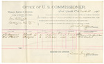 Voucher, U.S. v. Tom Hitchcock, larceny; includes costs of per diem and mileage; H.A. Morgan, W.H. Barker, witnesses; Jacob Yoes, U.S. marshal; James Brizzolara, U.S. commissioner