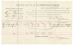 Voucher, U.S. v. One Nelson, introducing spirituous liquor; includes cost of per diem and mileage; Sarah A. Cowseylowery, James Cowseylowery, witnesses; R.B. Cockburn, witness to signature; Jacob Yoes, U.S. marshal; James Brizzolara, U.S. commissioner
