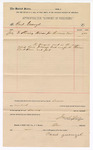 Voucher, to Paul Guenzel; includes cost for hire of horse and wagon for hauling prisoners back and forth between court house and jail; Jacob Yoes, U.S. marshal